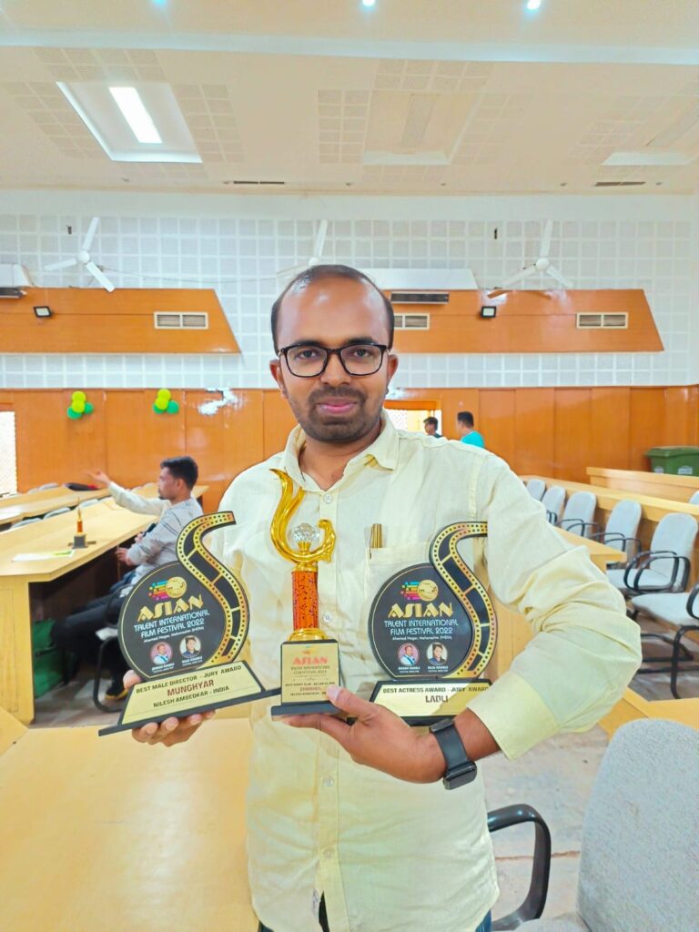 Nilesh Ambedkar Won The "Best Director Award" At The Asian Talent International Film Festival