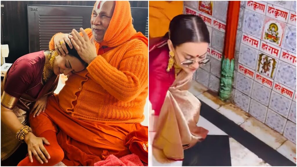 "Kangana Ranaut's Spiritual Sojourn in Ayodhya: Sweeping Temples and Performing Yagya Ahead of Ram Temple Consecration"