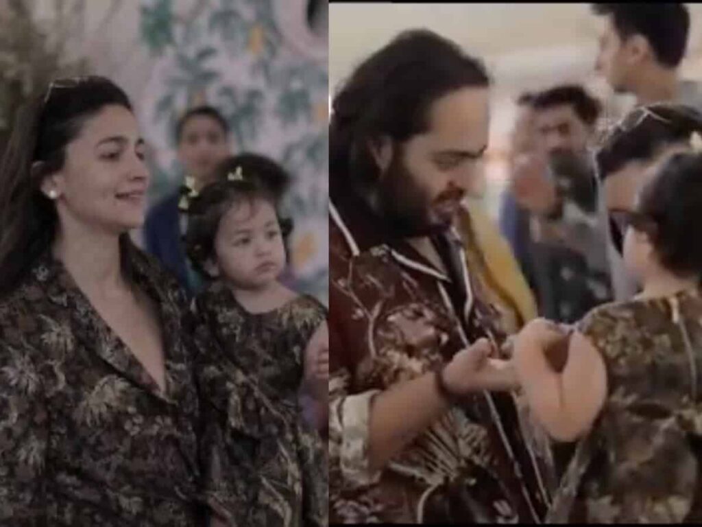 Alia Bhatt's Adorable Interaction with Daughter Raha and Anant Ambani Steals Hearts at Pre-Wedding Bash