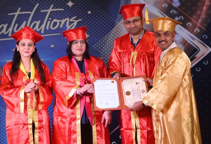 Dr. Nilesh Madhukar Rane of Nashik was awarded PhD (Honorary) degree from Europe for his work in social and sports field.