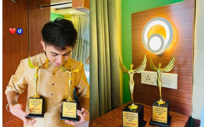 Youngest Astrologer Aman Soni Honored in Mumbai, Brings Pride to Bihar